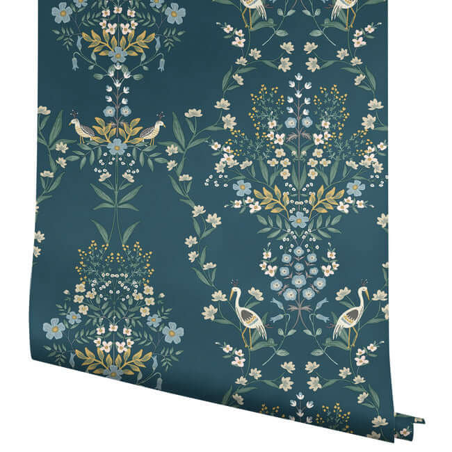 luxembourg-blue-green-wallpaper-york-wallcoverings-rp7331 - York Wallpaper Wallpaper
