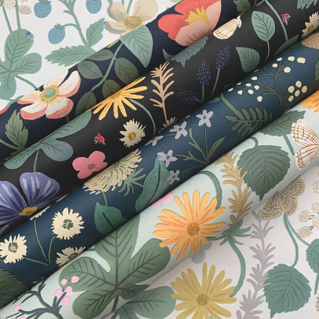 strawberry-fields-blue-pink-wallpaper-york-wallcoverings-rp7358 - York Wallpaper Wallpaper