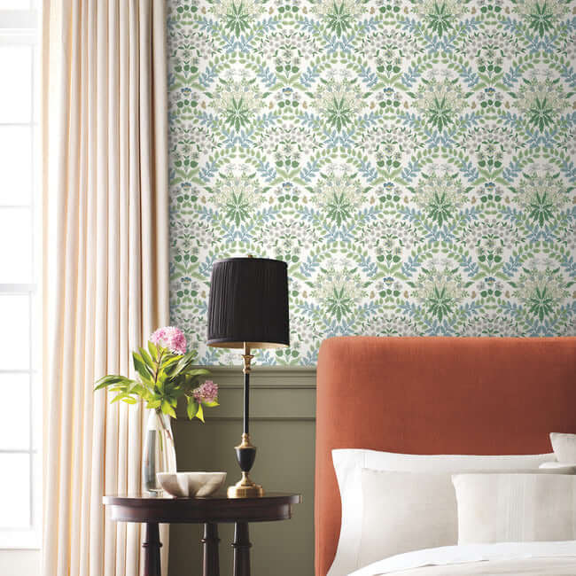 bramble-wallpaper-bluegreen-york-wallcoverings-rp7323 - York Wallcoverings Wallpaper