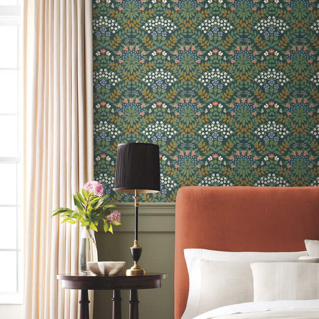 bramble-wallpaper-emerald-york-wallcoverings-rp7322 - York Wallcoverings Wallpaper