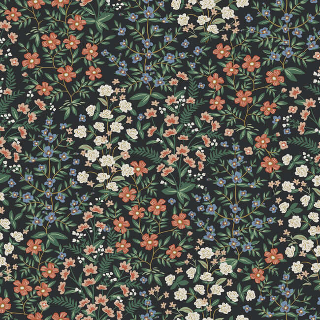 wildwood-garden-black-red-wallpaper-york-wallcoverings-rp7378 - York Wallpaper Wallpaper