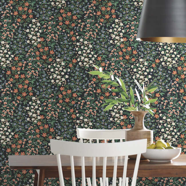 wildwood-garden-black-red-wallpaper-york-wallcoverings-rp7378 - York Wallpaper Wallpaper