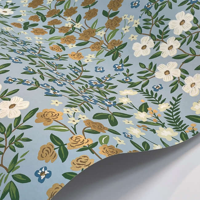 wildwood-garden-wallpaper-blue-york-wallcoverings-rp7379 - York Wallcoverings Wallpaper