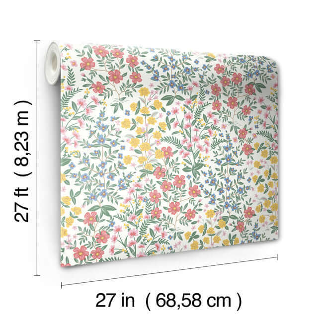 wildwood-garden-white-pink-wallpaper-york-wallcoverings-rp7377 - York Wallpaper Wallpaper