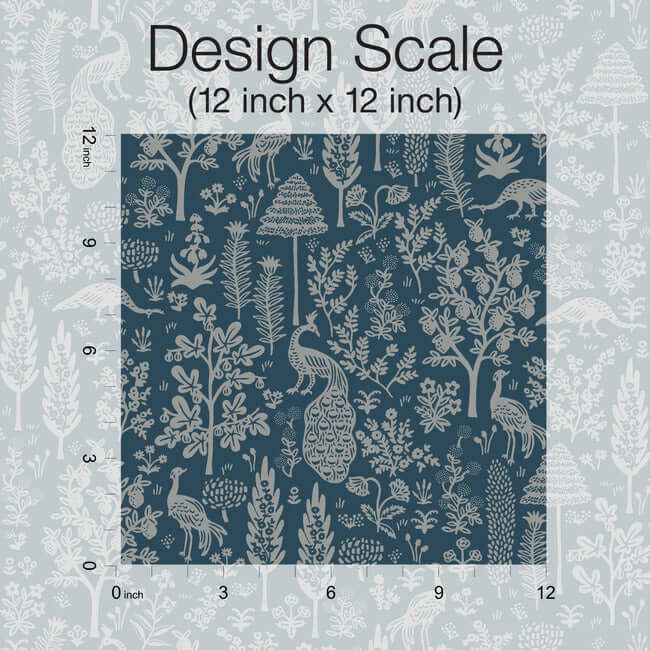 Menagerie Toile Dark Blue Wallpaper - York Wallcoverings - RP7372 - York Wallcoverings Wallpaper