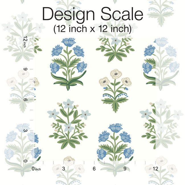 mughal-rose-white-purple-wallpaper-york-wallcoverings-rp7347 - York Wallpaper Wallpaper
