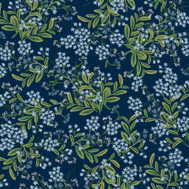 Cornflower Purple & Green Wallpaper - York Wallcoverings - RP7385