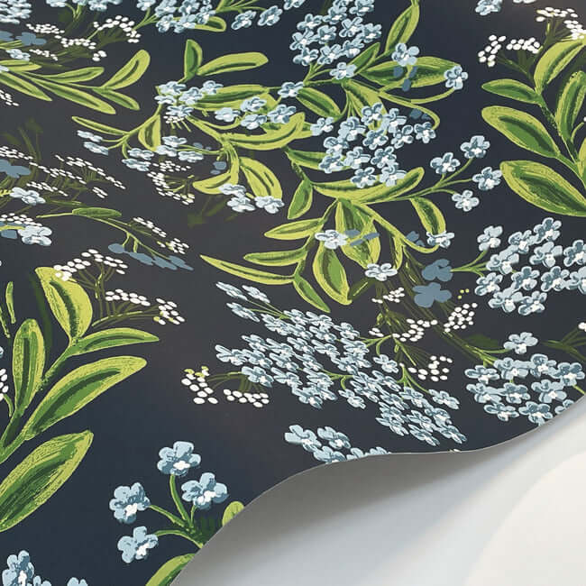 cornflower-wallpaper-navy-york-wallcoverings-rp7385 - York Wallcoverings Wallpaper