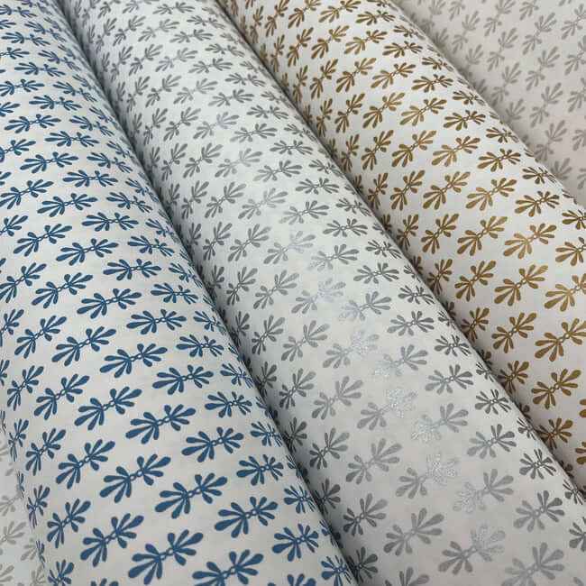 Petal White & Blue Wallpaper - York Wallcoverings - RP7365 - York Wallcoverings Wallpaper