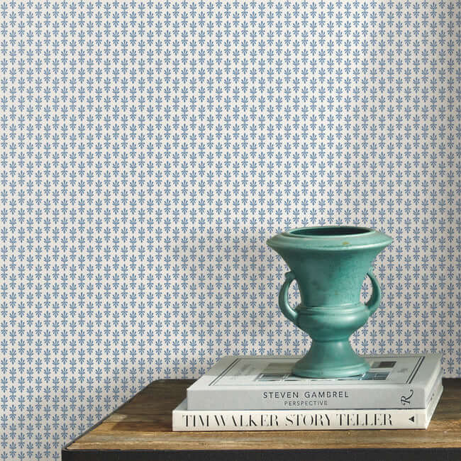 petal-white-blue-wallpaper-york-wallcoverings-rp7365 - York Wallpaper Wallpaper