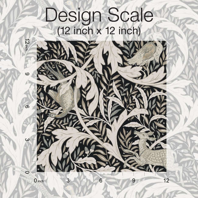 woodland-tapestry-wallpaper-black-york-wallcoverings-ac9122 - York Wallcoverings Wallpaper