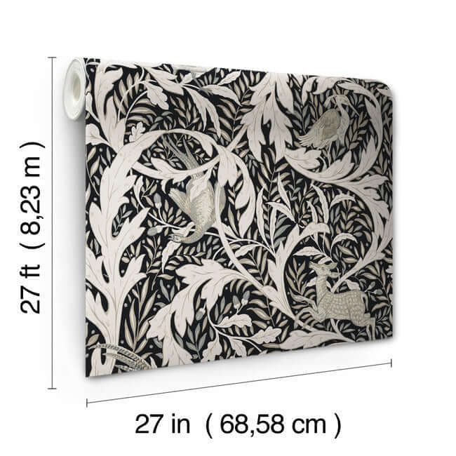 woodland-tapestry-wallpaper-black-york-wallcoverings-ac9122 - York Wallcoverings Wallpaper