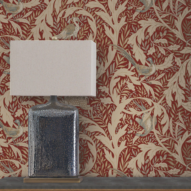 woodland-tapestry-wallpaper-red-york-wallcoverings-ac9121 - York Wallcoverings Wallpaper