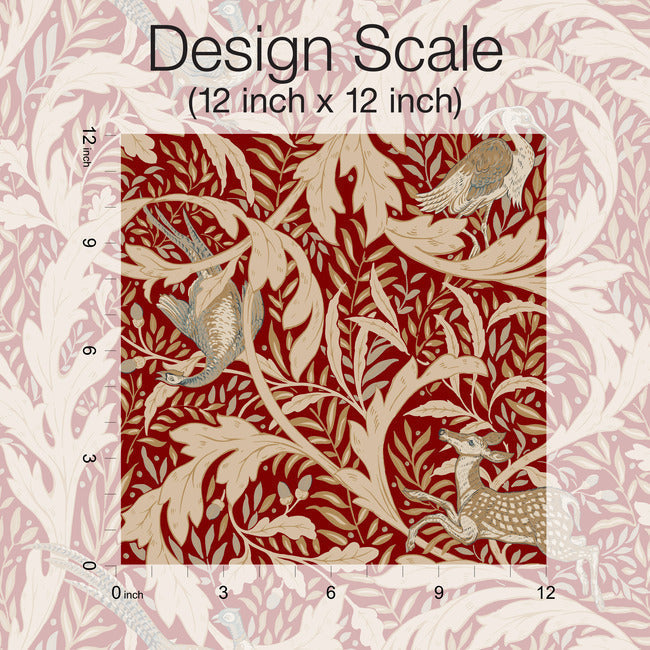woodland-tapestry-wallpaper-red-york-wallcoverings-ac9121 - York Wallcoverings Wallpaper