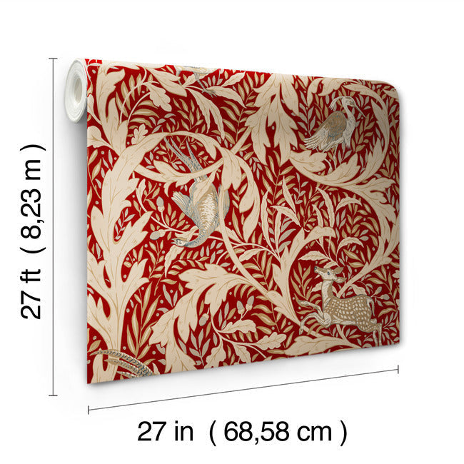 woodland-tapestry-wallpaper-red-york-wallcoverings-ac9121 - York Wallcoverings Wallpaper