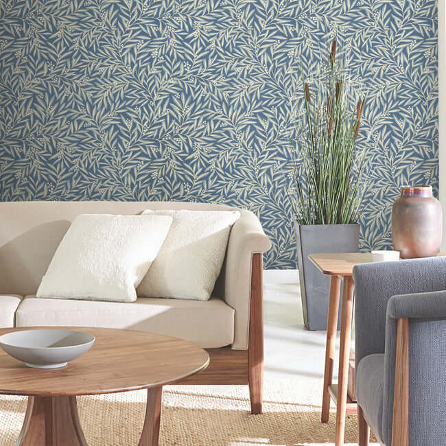rowan-dusty-blue-wallpaper-york-wallcoverings-ac9132 - York Wallpaper Wallpaper
