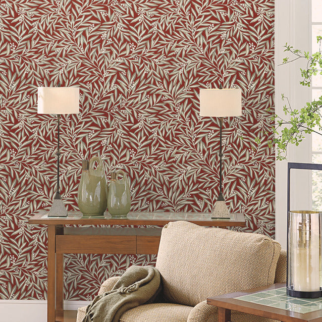 rowan-wallpaper-red-york-wallcoverings-ac9134 - York Wallcoverings Wallpaper