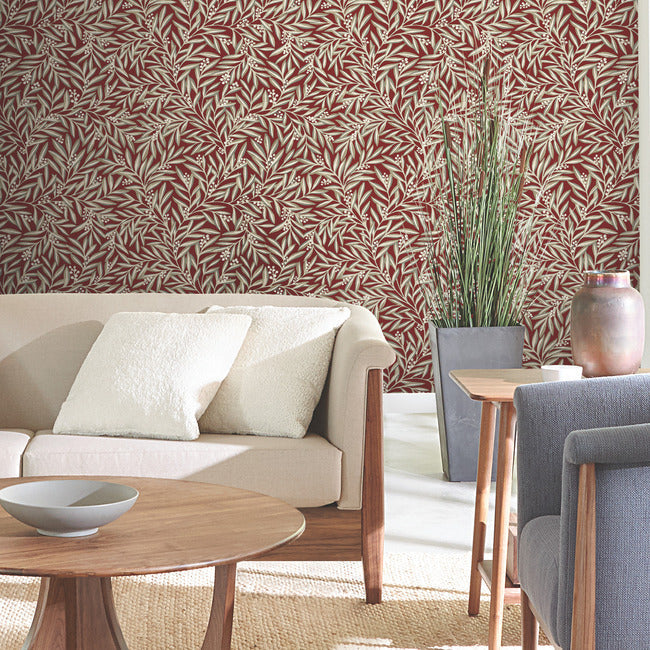 rowan-wallpaper-red-york-wallcoverings-ac9134 - York Wallcoverings Wallpaper