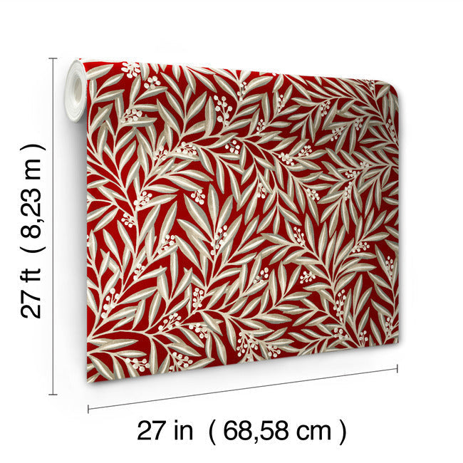 rowan-wallpaper-red-york-wallcoverings-ac9134 - York Wallcoverings Wallpaper