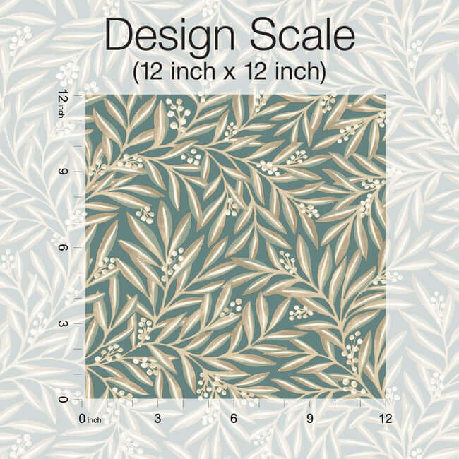 rowan-wallpaper-teal-york-wallcoverings-ac9137 - York Wallcoverings Wallpaper