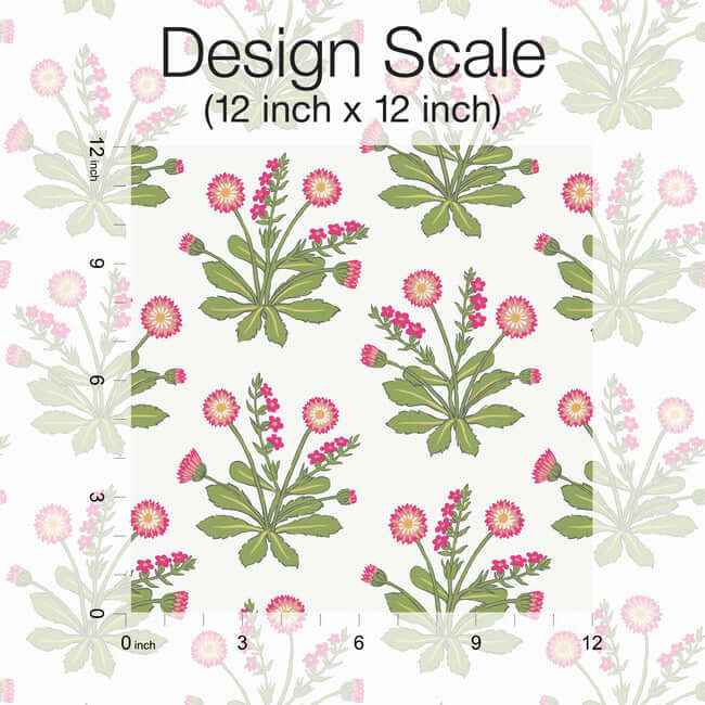 Meadow Flowers Wallpaper Whiterose - York Wallcoverings - AC9153 - York Wallcoverings Wallpaper