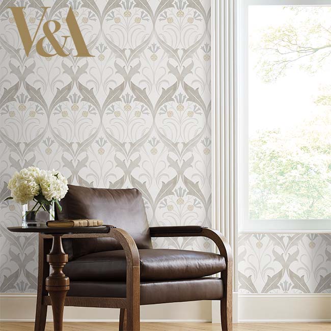 pinecone-ribbon-wallpaper-neutral-york-wallcoverings-ac9172 - York Wallcoverings Wallpaper