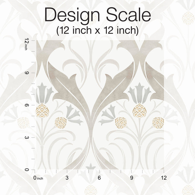 pinecone-ribbon-wallpaper-neutral-york-wallcoverings-ac9172 - York Wallcoverings Wallpaper