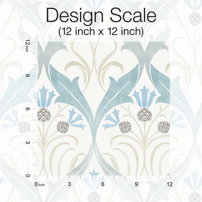 pine-cone-ribbon-teal-wallpaper-york-wallcoverings-ac9171 - York Wallpaper Wallpaper