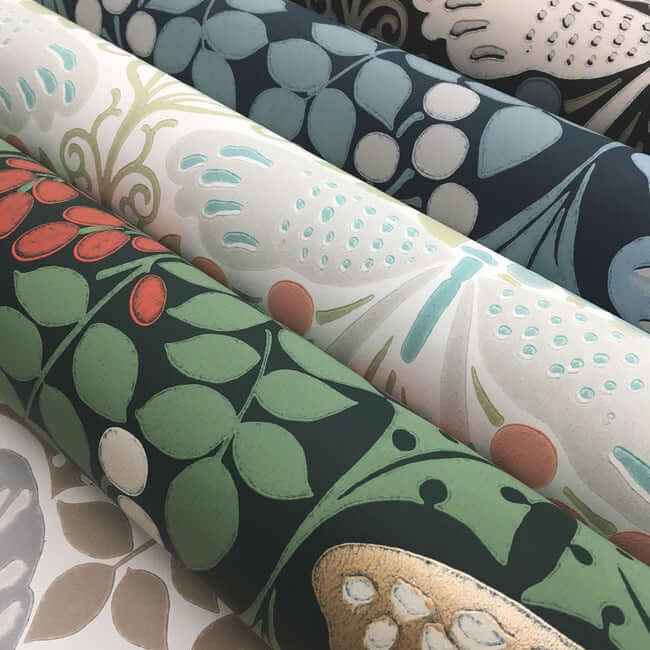 Butterly Garden Green & Blue Wallpaper - York Wallcoverings - AC9164 - York Wallcoverings Wallpaper