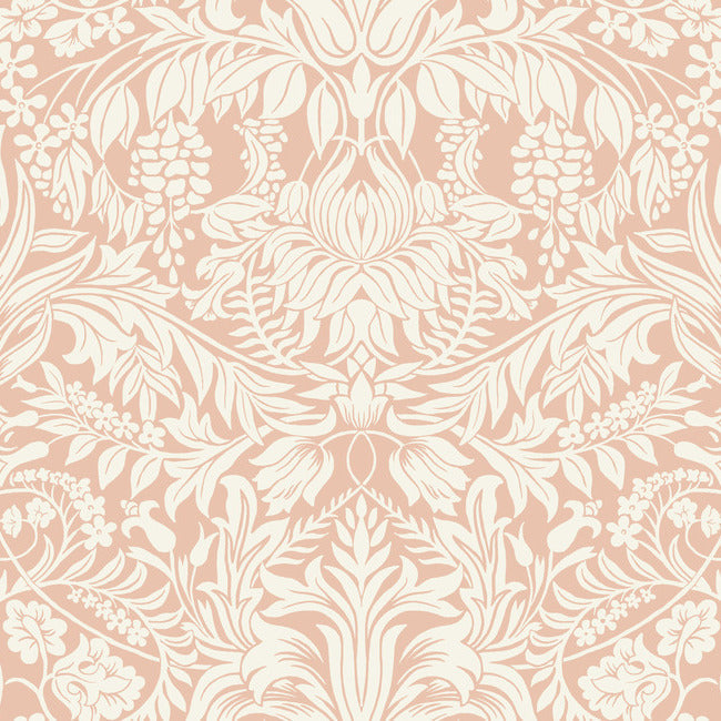 lockwood-damask-wallpaper-blush-york-wallcoverings-ac9191 - York Wallcoverings Wallpaper
