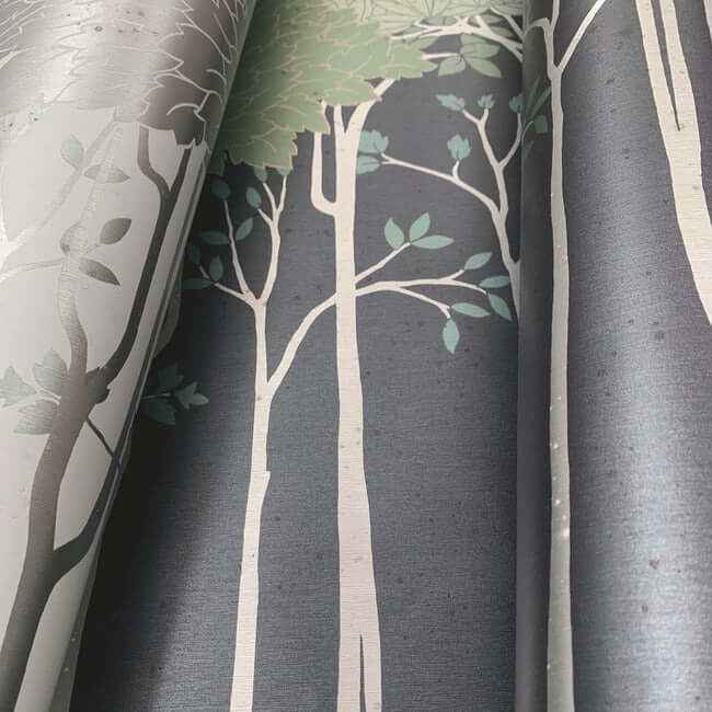 Oakwood Grove Black Wallpaper - York Wallcoverings - AC9222D - York Wallcoverings Wallpaper