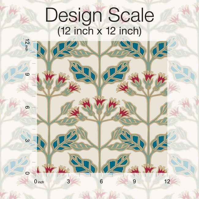 Tracery Blooms Cream Metallic Wallpaper - York Wallcoverings - AC9111 - York Wallcoverings Wallpaper