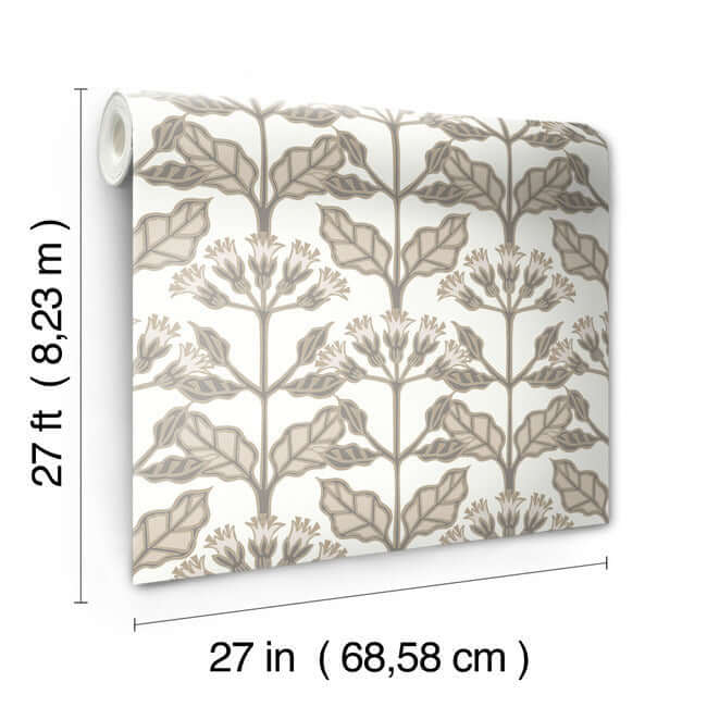 tracery-blooms-white-wallpaper-york-wallcoverings-ac9114 - York Wallcoverings Wallpaper