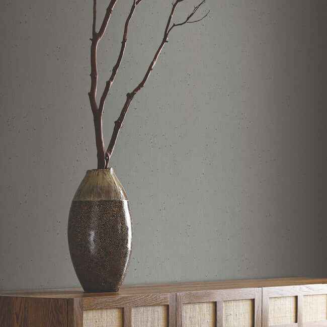 Silver Burnished Patina White Silver Wallpaper - York Wallcoverings - AC9211