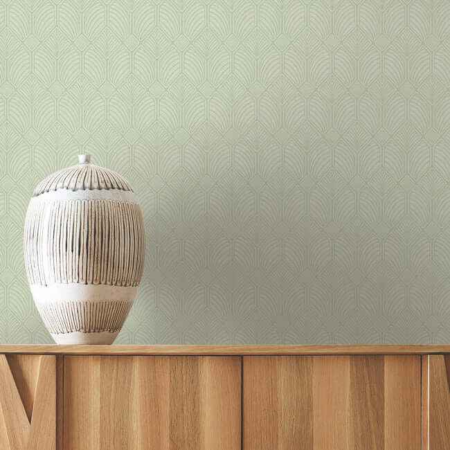 Craftsman Green Wallpaper - York Wallcoverings - AC9185 - York Wallcoverings Wallpaper