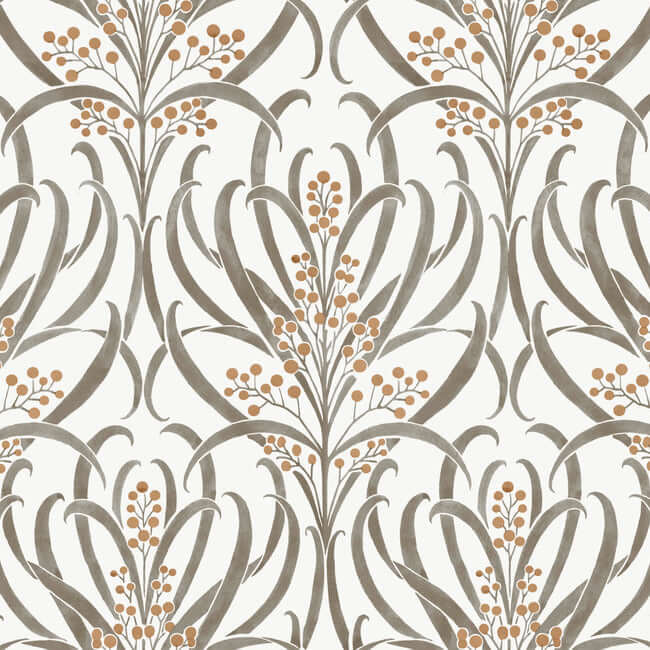 calluna-white-taupe-metallic-wallpaper-york-wallcoverings-ac9142 - York Wallcoverings Wallpaper