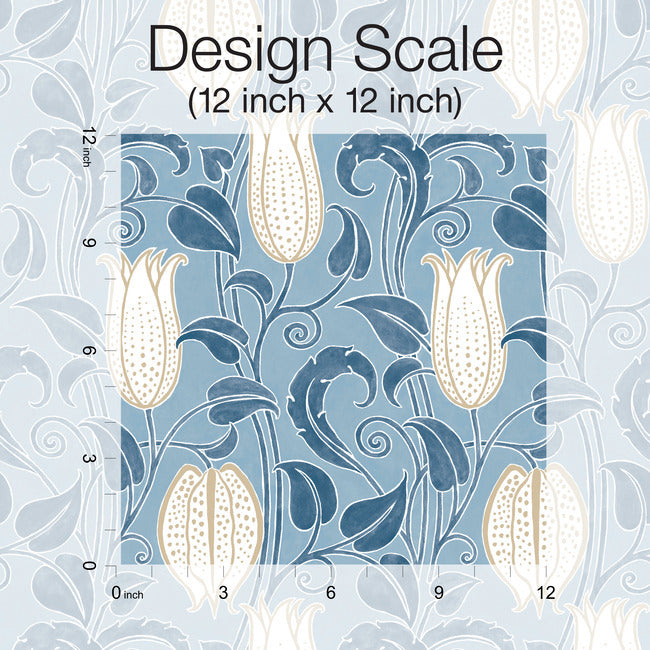 canterbury-bells-wallpaper-blues-york-wallcoverings-ac9205