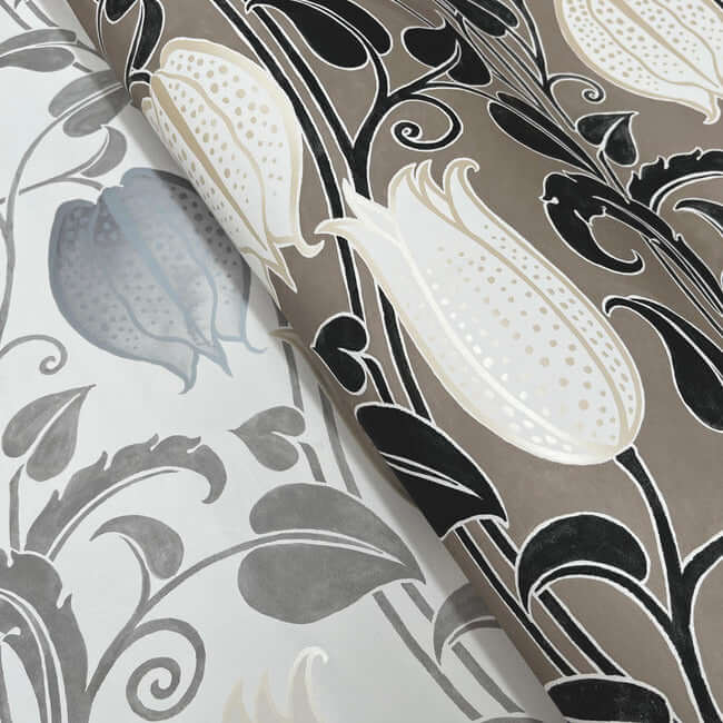 canterbury-bells-wallpaper-taupe-york-wallcoverings-ac9206 - York Wallcoverings Wallpaper