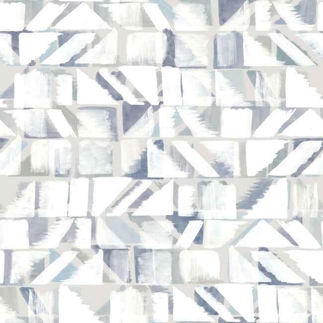 Refraction Blue & Grey Peel & Stick Wallpaper - York Wallcoverings - PSW1221RL - York Wallcoverings Wallpaper