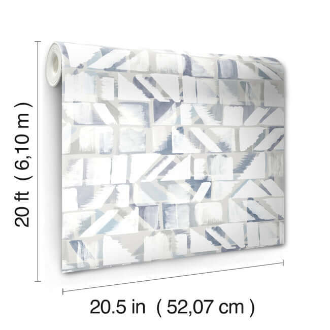 refraction-premium-peel-stick-wallpaper-denimgrey-york-wallcoverings-psw1221rl - York Wallcoverings Wallpaper