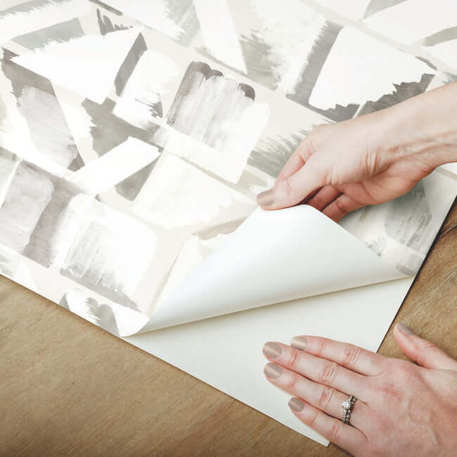 refraction-neutral-peel-stick-wallpaper-york-wallcoverings-psw1220rl - York Wallcoverings Wallpaper