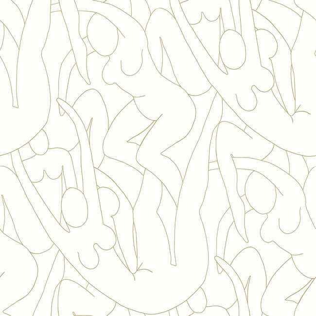 Head over Heels Gold Metallic Peel & Stick Wallpaper - York Wallcoverings - PSW1257RL - York Wallcoverings Wallpaper