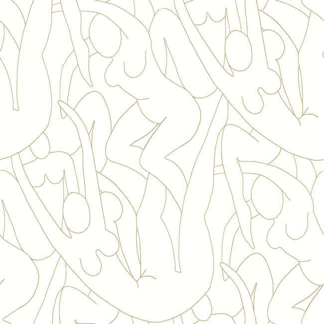 head-over-heels-gold-metallic-peel-stick-wallpaper-york-wallcoverings-psw1257rl - York Wallpaper Wallpaper