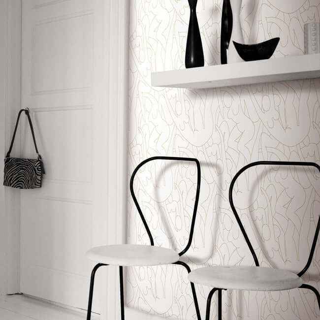 Head over Heels Gold Metallic Peel & Stick Wallpaper - York Wallcoverings - PSW1257RL - York Wallcoverings Wallpaper