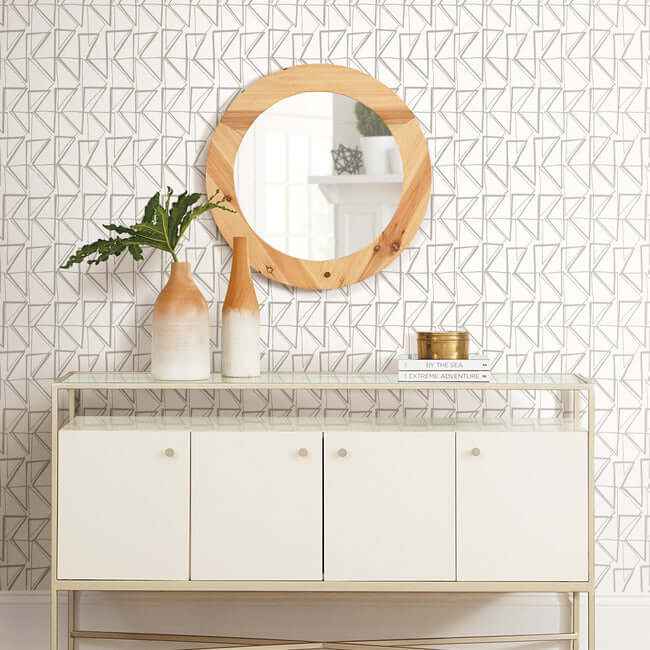 Love Triangles Gold Metallic Peel & Stick Wallpaper - York Wallcoverings - PSW1253RL - York Wallcoverings Wallpaper