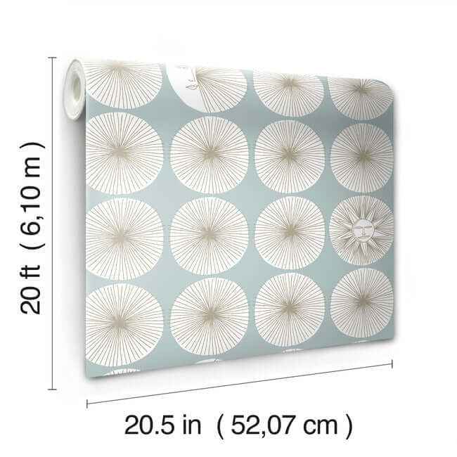 Soho Starburst Light Blue Peel & Stick Wallpaper - York Wallcoverings - PSW1215RL - York Wallcoverings Wallpaper