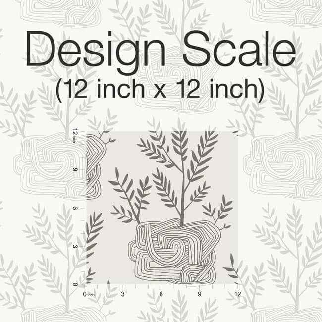 Seedlings Grey Peel & Stick Wallpaper - York Wallcoverings - PSW1227RL - York Wallcoverings Wallpaper