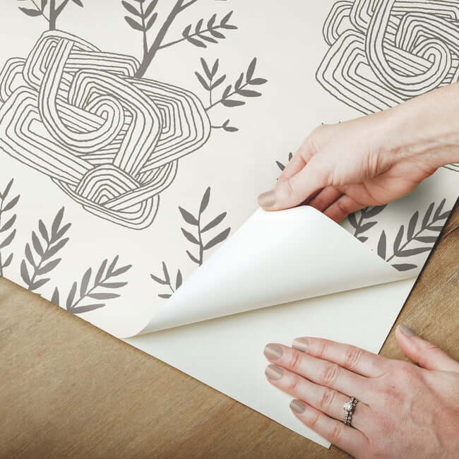 seedlings-grey-peel-stick-wallpaper-york-wallcoverings-psw1227rl - York Wallcoverings Wallpaper