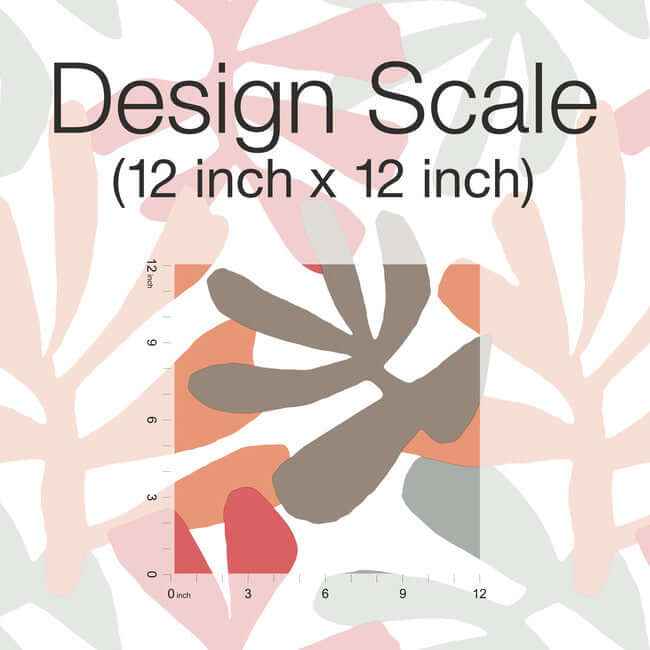 Kinetic Tropical Coral & Beige Peel & Stick Wallpaper - York Wallcoverings - PSW1240RL - York Wallcoverings Wallpaper
