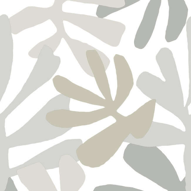kinetic-tropical-grey-beige-peel-stick-wallpaper-york-wallcoverings-psw1244rl - York Wallcoverings Wallpaper